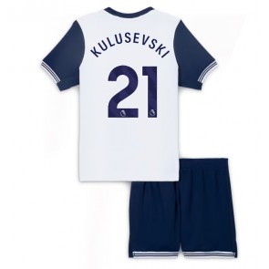 Tottenham Hotspur Dejan Kulusevski #21 Hemmakläder Barn 2024-25 Kortärmad (+ Korta byxor)